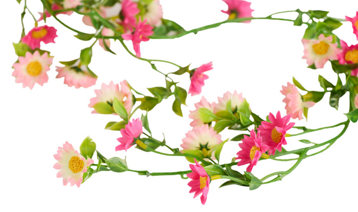 Kunstig blomsterranke rosa 210 cm